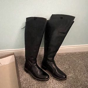 Franco Sarto Black Leather Boots.